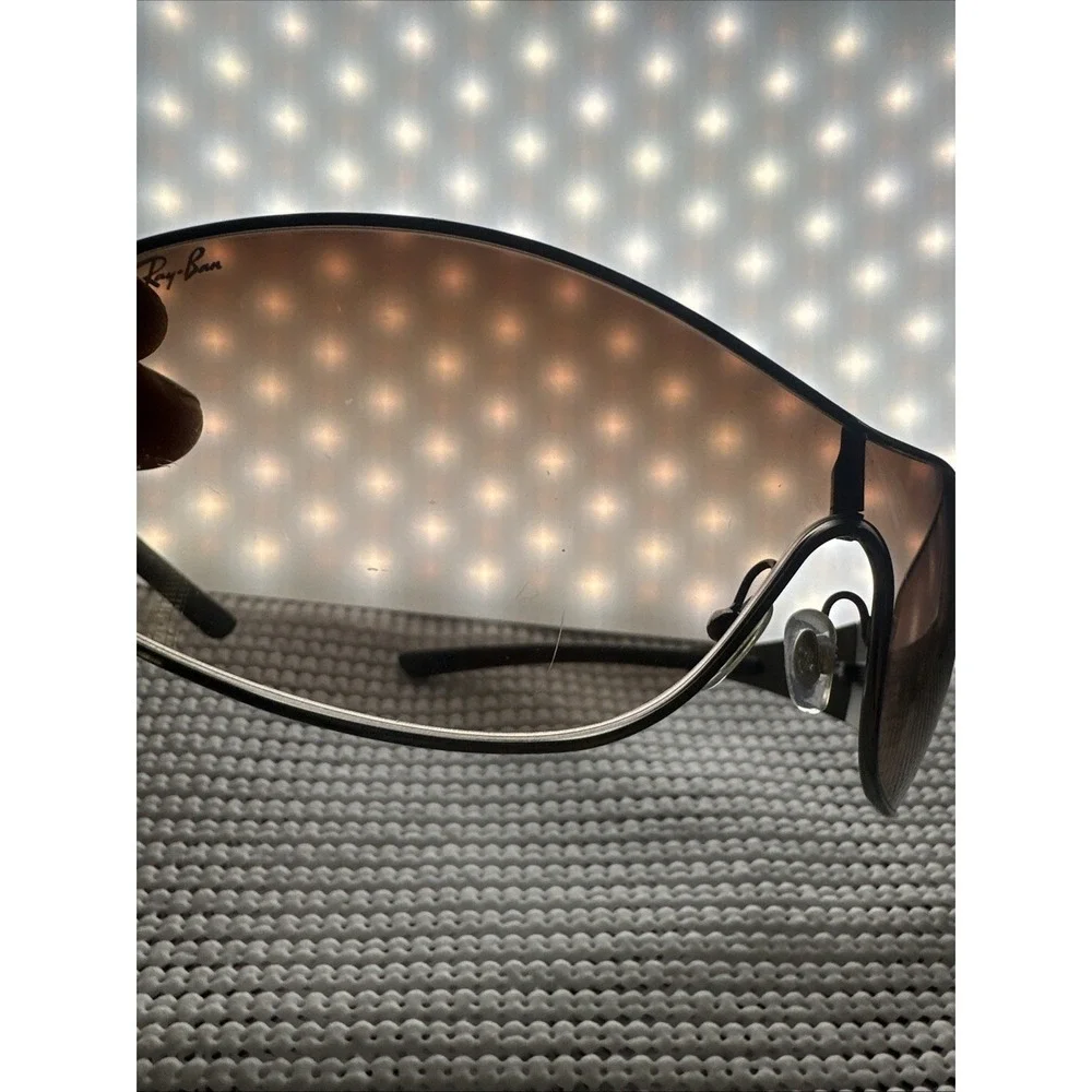 Ray-Ban RB3268 041/13 Highstreet Shield Sunglasses Gunmetal Brown Gradient
